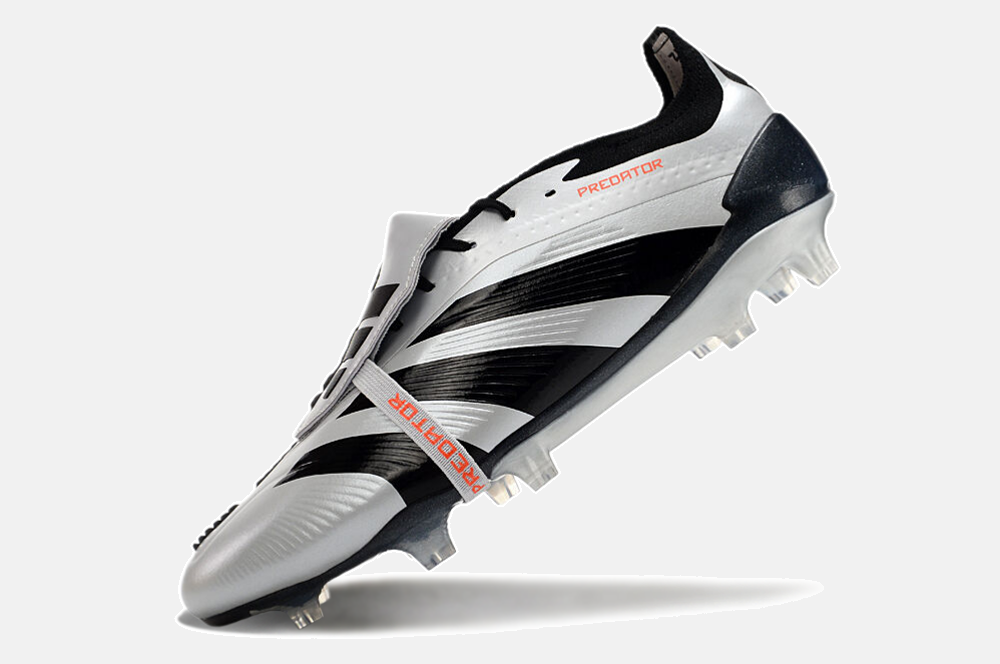 Chuteira Adidas Predator Elite Tongue FG - Preta e Branca