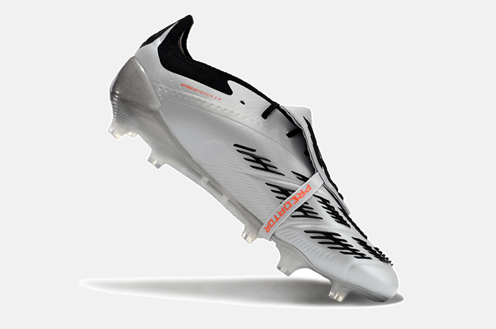 Chuteira Adidas Predator Elite Tongue FG - Preta e Branca
