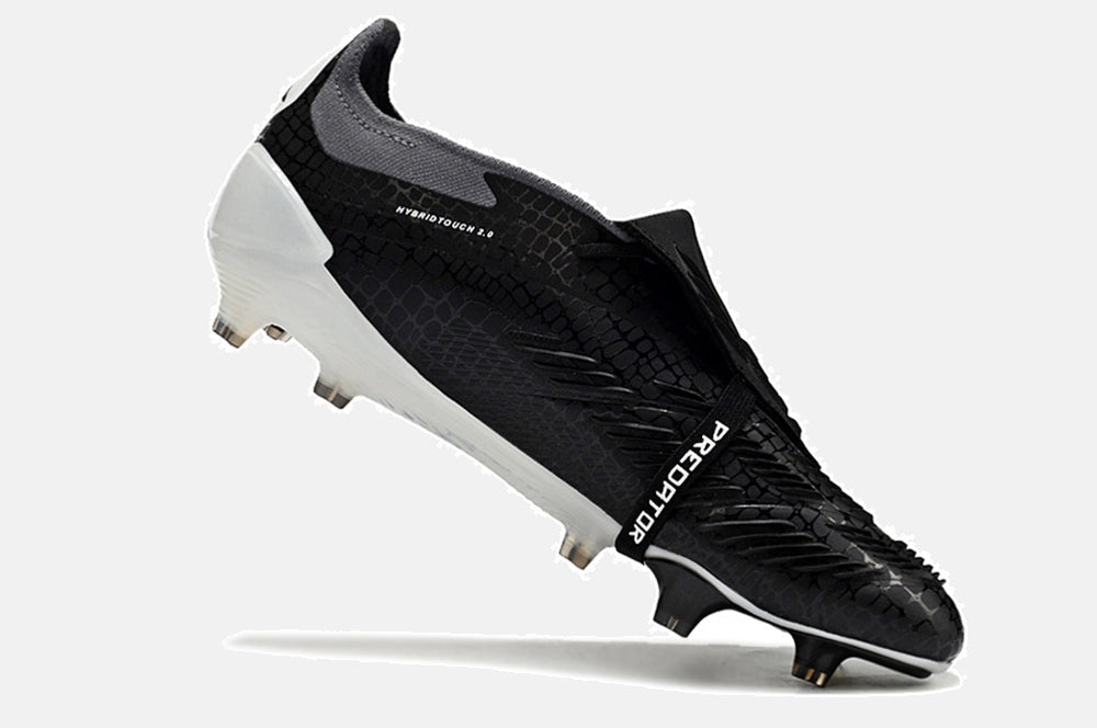 Chuteira Adidas Predator Elite Tongue FG - Preta e Branca