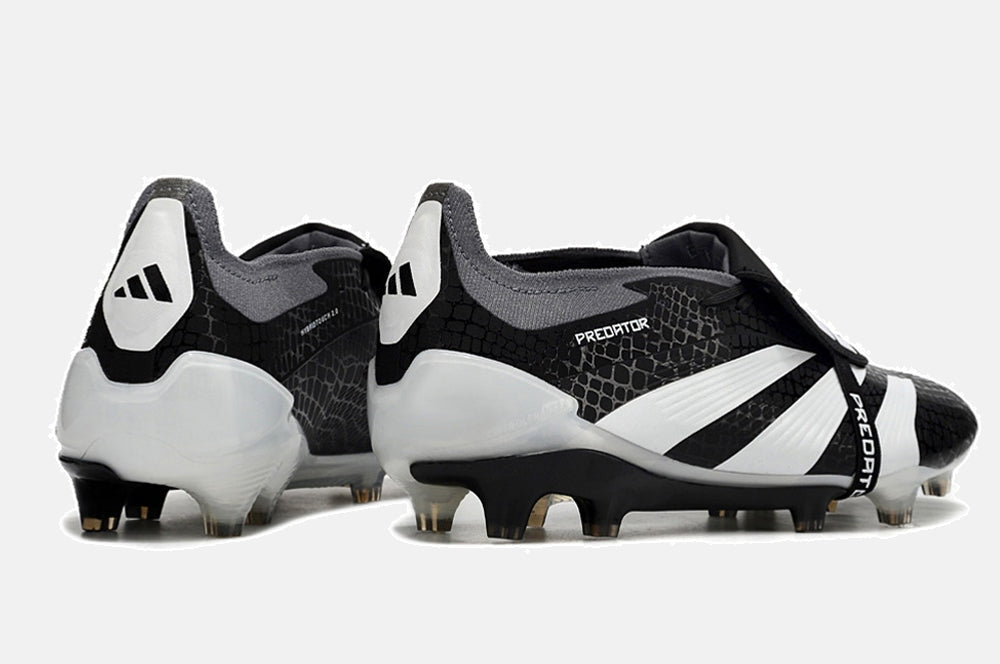Chuteira Adidas Predator Elite Tongue FG - Preta e Branca
