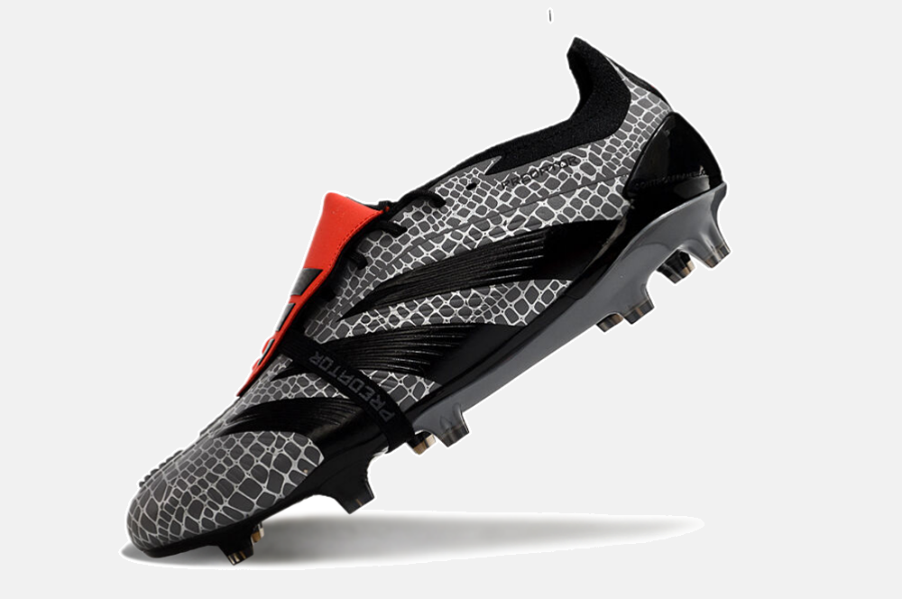 Chuteira Adidas Predator Elite Tongue FG - Preta e Cinza