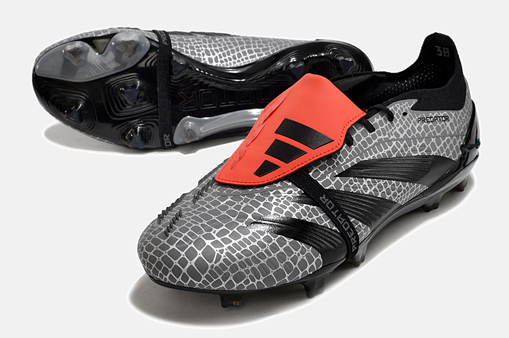 Chuteira Adidas Predator Elite Tongue FG - Preta e Cinza