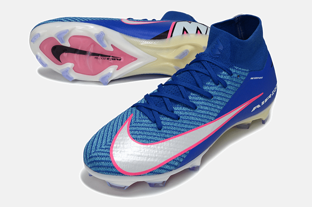 Chuteira Nike Air Zoom Mercurial Superfly 10 Elite FG - Azul, Branca e Rosa - Attack Pack - MAGNUM SPORT*