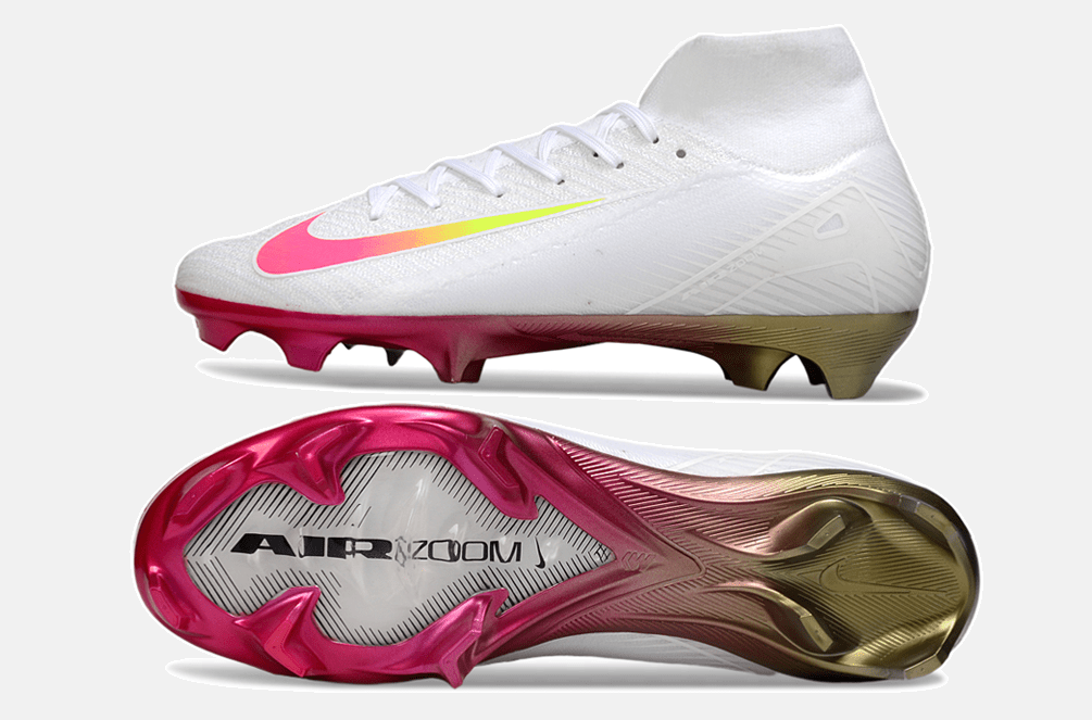 Chuteira Nike Air Zoom Mercurial Superfly 10 Elite FG - Branca e Rosa - MAGNUM SPORT*
