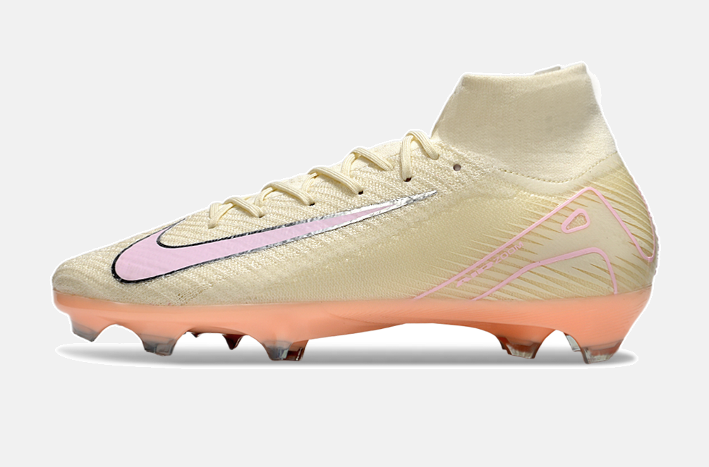 Chuteira Nike Air Zoom Mercurial Superfly 10 Edição Especial Elite FG - Branca e Salmão - imagem 4