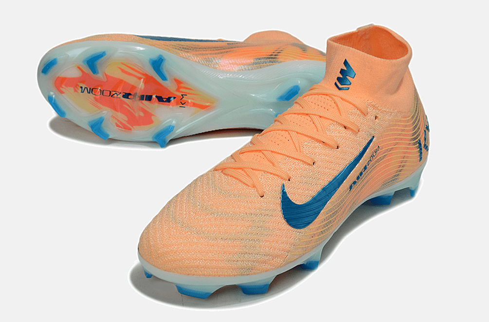Chuteira Nike Air Zoom Mercurial Superfly 10 Elite FG - Laranja, Azul e Branca - MAGNUM SPORT*