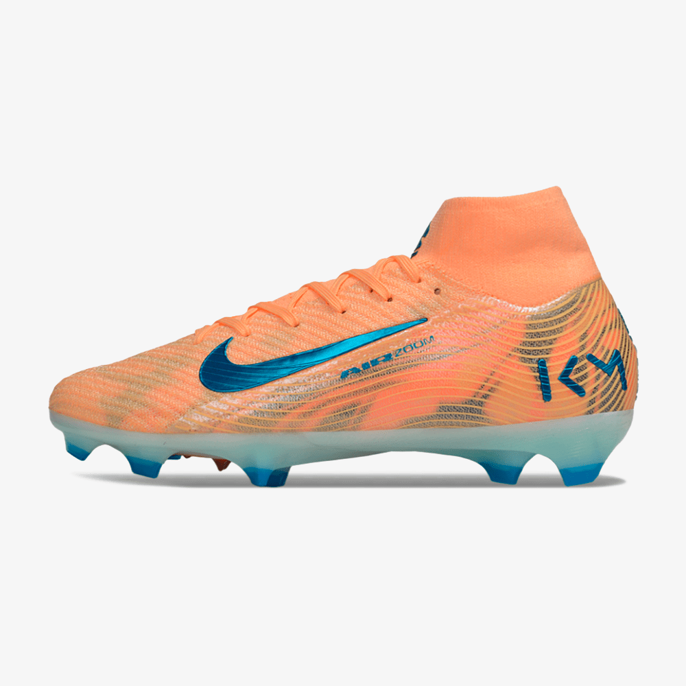 Chuteira Nike Air Zoom Mercurial Superfly 10 Elite FG - Laranja, Azul e Branca - MAGNUM SPORT*