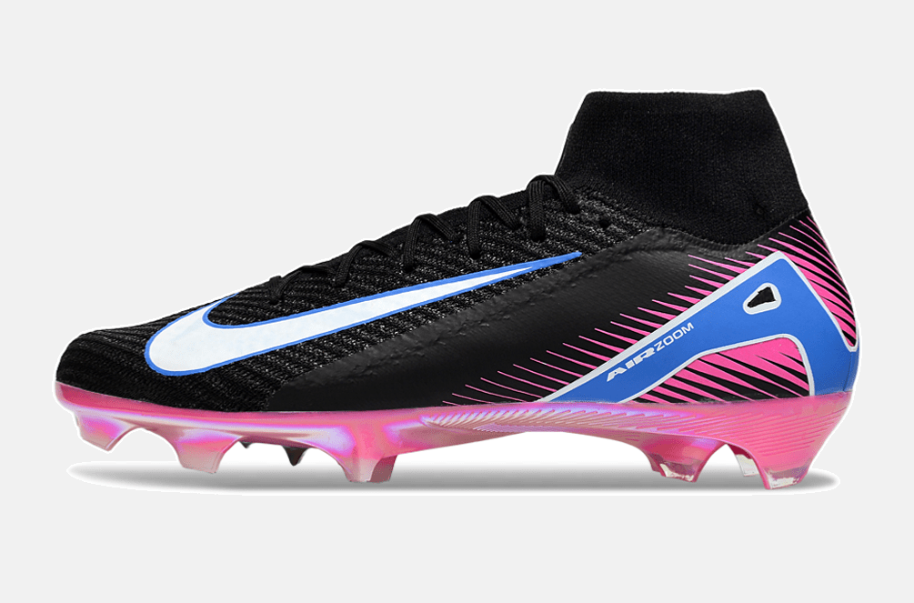 Chuteira Nike Air Zoom Mercurial Superfly 10 Elite FG - Preta, Rosa e Azul - MAGNUM SPORT*