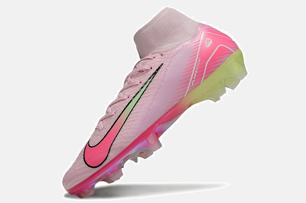 Chuteira Nike Air Zoom Mercurial Superfly 10 Elite FG - Rosa e Verde - imagem 5