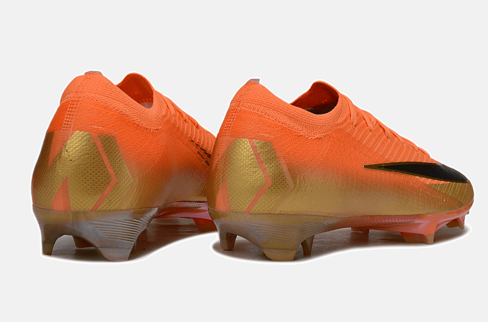 Chuteira Nike Air Zoom Mercurial Vapor 16 Déja Vu Elite FG - Laranja e Dourada - MAGNUM SPORT*