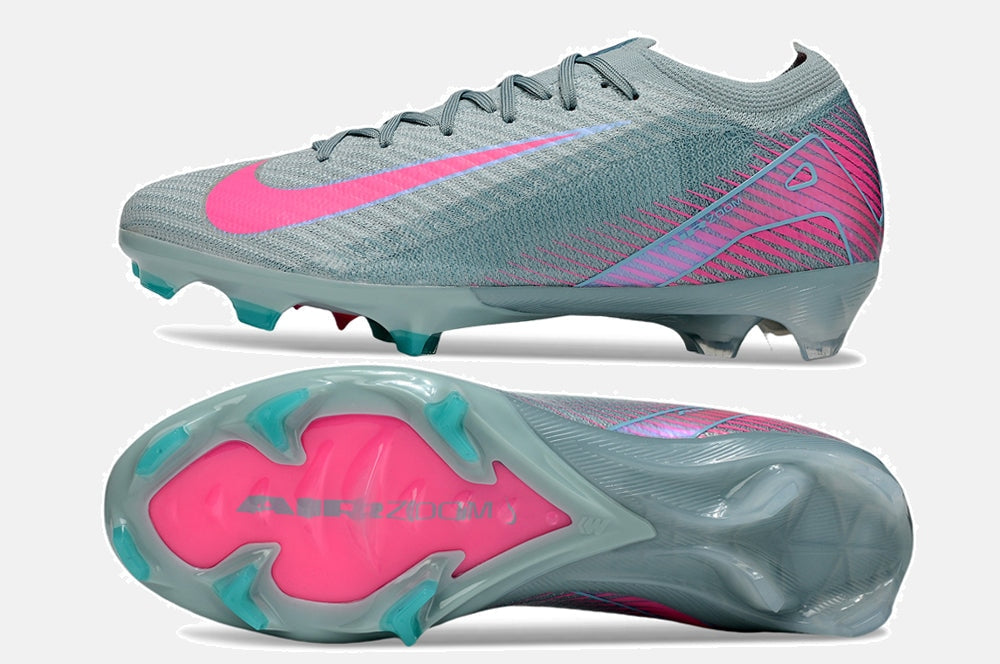 Chuteira Nike AIR Zoom Mercurial Vapor 16 Elite FG - Azul e Rosa - Pack Prism