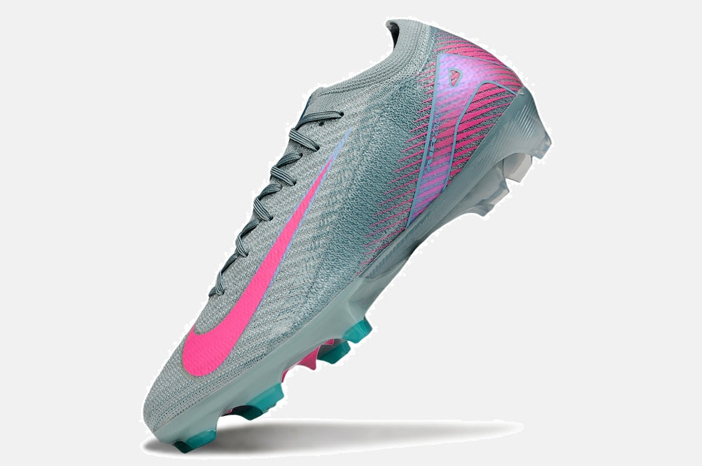 Chuteira Nike AIR Zoom Mercurial Vapor 16 Elite FG - Azul e Rosa - Pack Prism