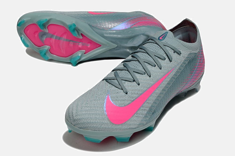 Chuteira Nike AIR Zoom Mercurial Vapor 16 Elite FG - Azul e Rosa - Pack Prism