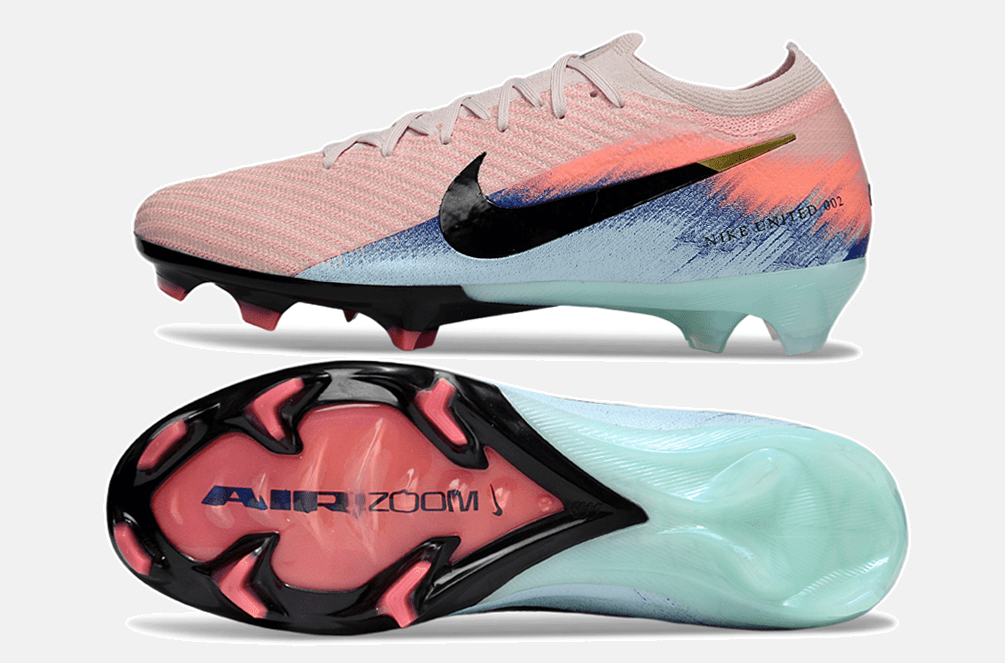 Chuteira Nike Air Zoom Mercurial Vapor 16 Elite FG - Rosa, Azul e Preta - MAGNUM SPORT*