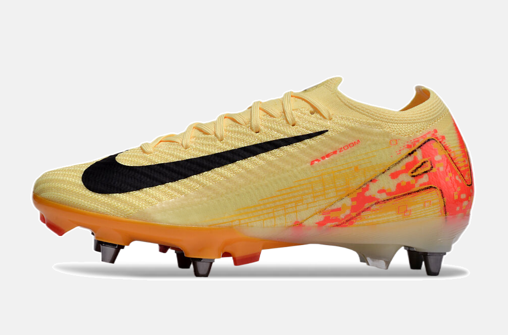Chuteira Nike Air Zoom Mercurial Vapor 16 Elite SG - Amarela e Laranja - imagem 4