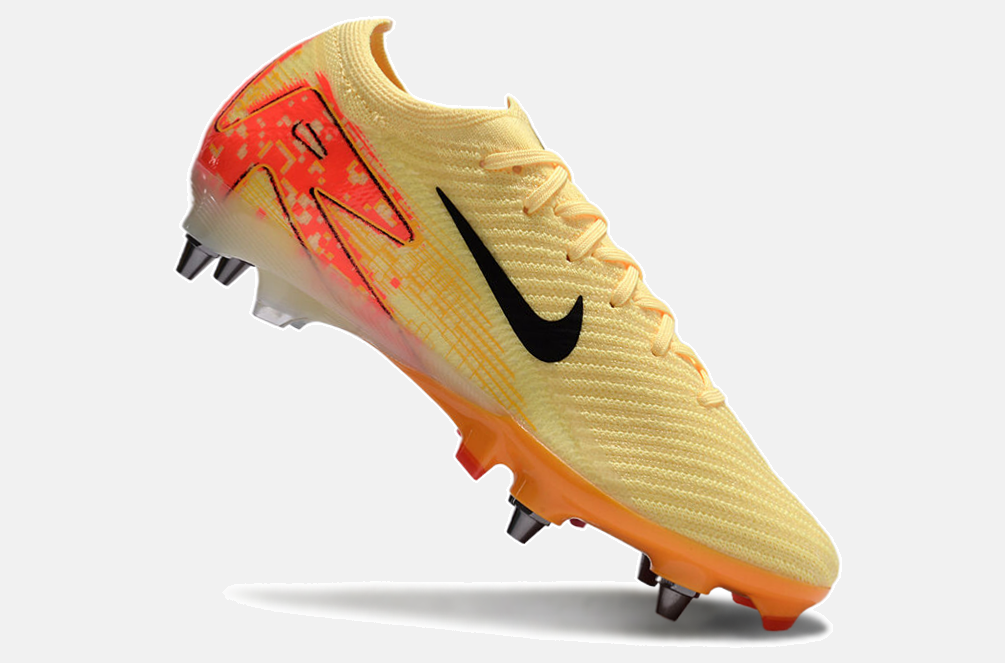 Chuteira Nike Air Zoom Mercurial Vapor 16 Elite SG - Amarela e Laranja - imagem 6