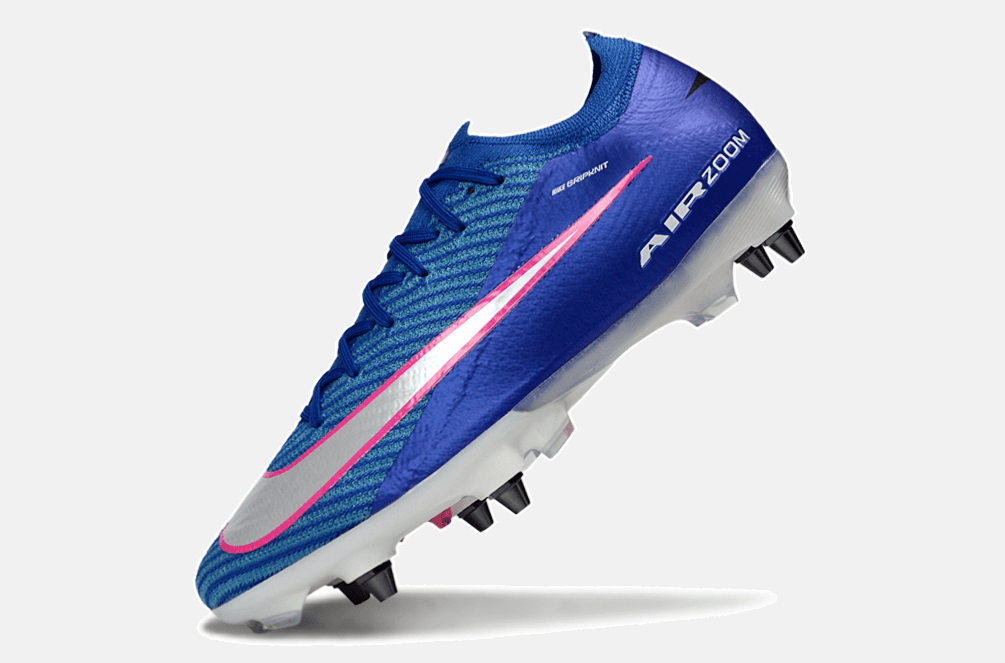Chuteira Nike Air Zoom Mercurial Vapor 16 Elite SG - Azul, Branca e Rosa - Attack Pack - MAGNUM SPORT*