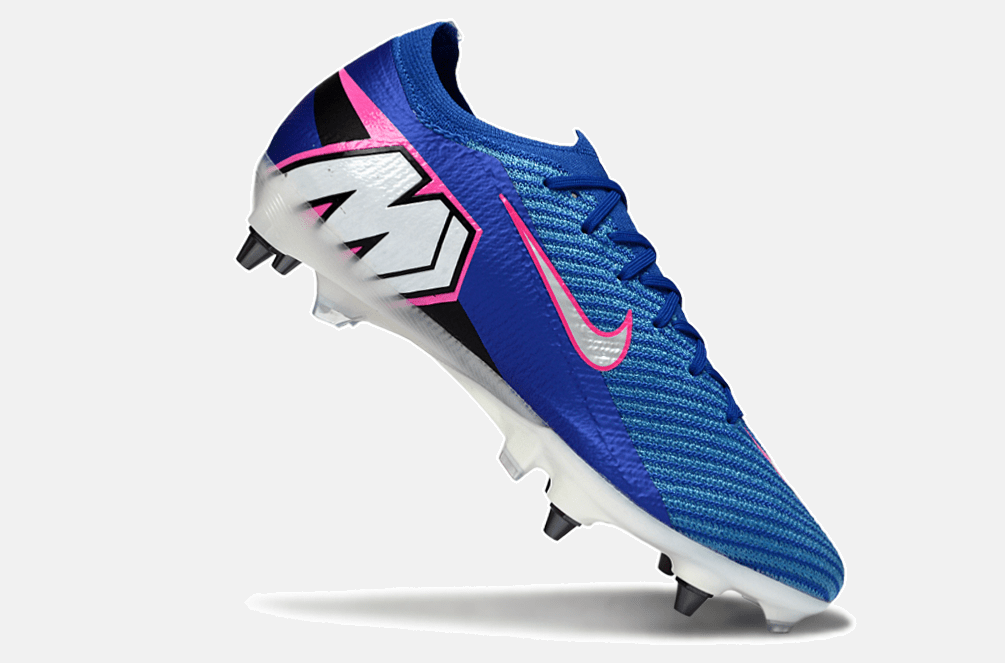 Chuteira Nike Air Zoom Mercurial Vapor 16 Elite SG - Azul, Branca e Rosa - Attack Pack - MAGNUM SPORT*