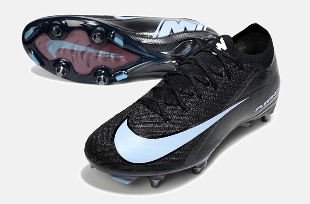 Chuteira Nike Air Zoom Mercurial Vapor 16 Elite SG - Preta e Azul - Shadow Pack - MAGNUM SPORT*