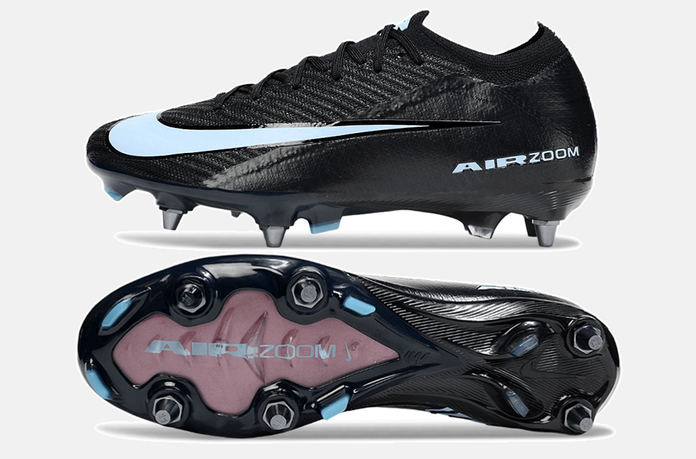 Chuteira Nike Air Zoom Mercurial Vapor 16 Elite SG - Preta e Azul - Shadow Pack - MAGNUM SPORT*