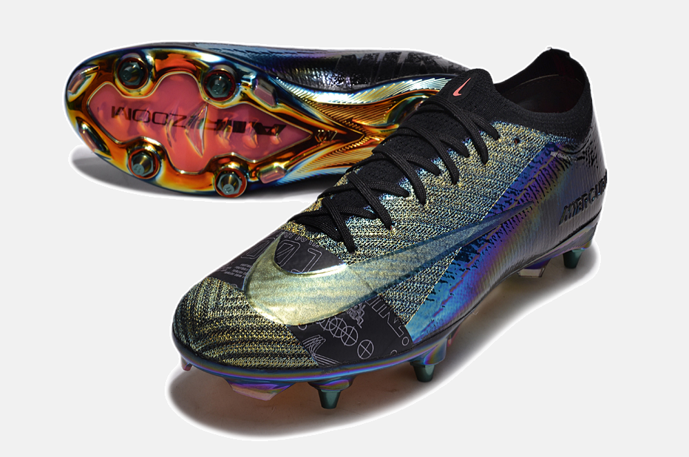 Chuteira Nike Air Zoom Mercurial Vapor 16 Elite SG - Preta e Azul - detalhe