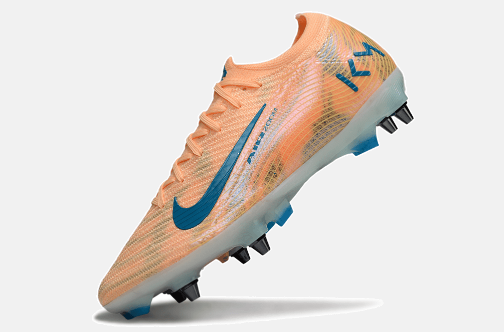 Chuteira Nike Air Zoom Mercurial Vapor 16 Kylian Mbappe Elite SG - Laranja e Azul - MAGNUM SPORT*