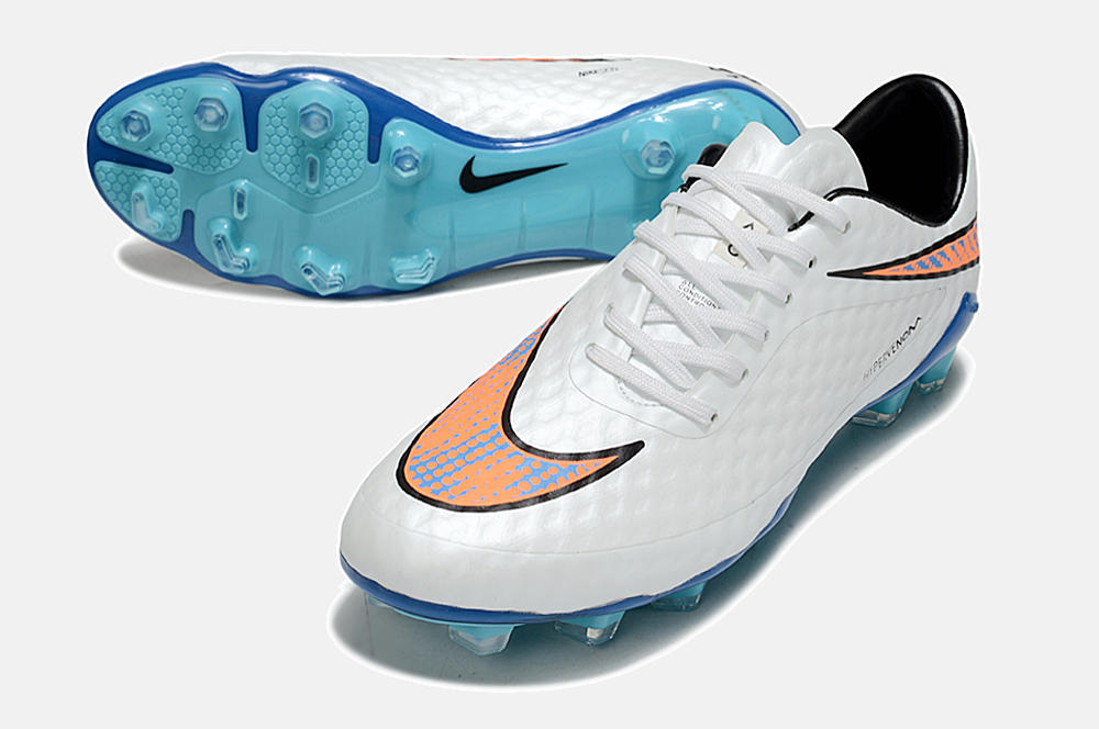 Chuteira Nike Hypervenom Elite FG - Branca e Azul