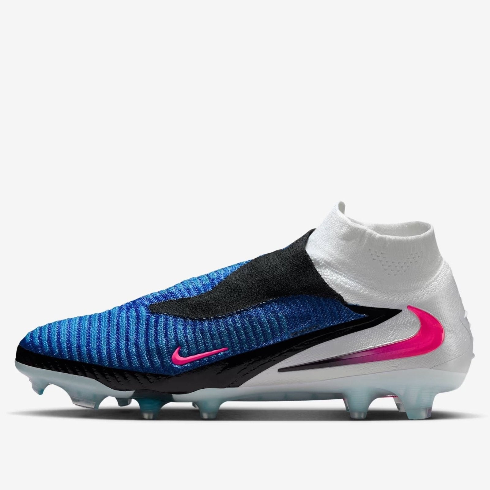 Chuteira Nike Phantom 6 Elite FG - Branca, Azul e Rosa - Attack Pack - MAGNUM SPORT*
