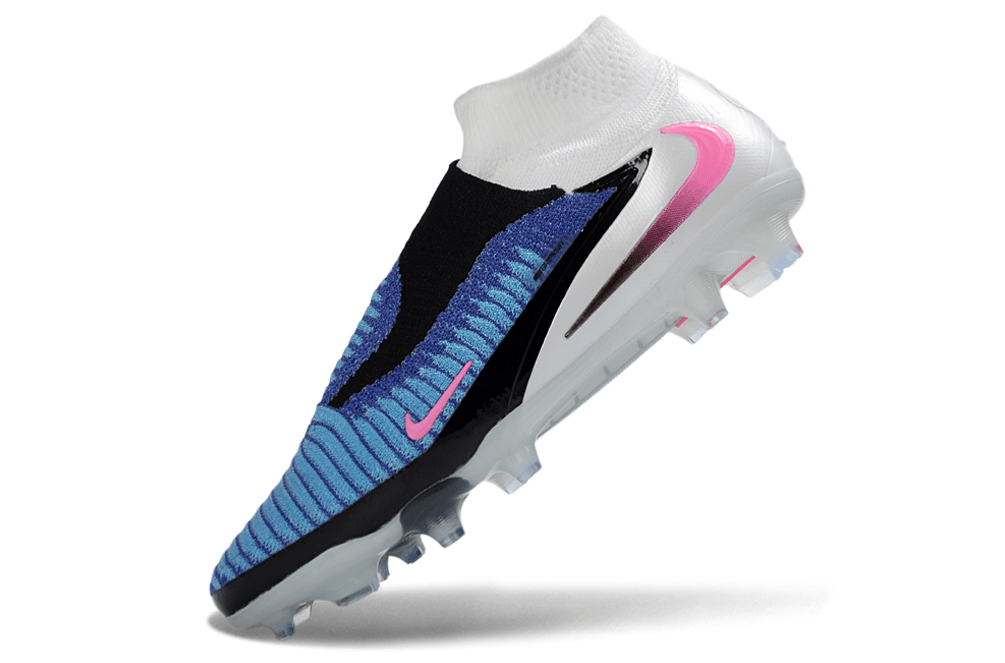 Chuteira Nike Phantom 6 Elite FG - Branca, Azul e Rosa - Attack Pack - MAGNUM SPORT*
