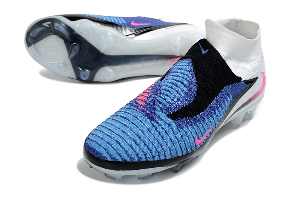Chuteira Nike Phantom 6 Elite FG - Branca, Azul e Rosa - Attack Pack - MAGNUM SPORT*