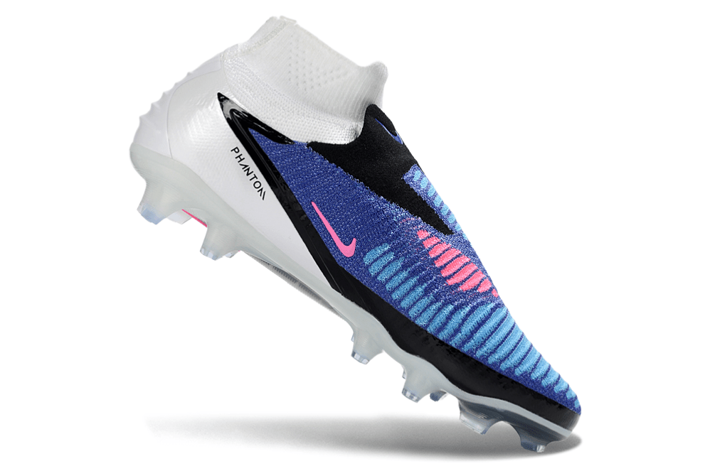 Chuteira Nike Phantom 6 Elite FG - Branca, Azul e Rosa - Attack Pack - MAGNUM SPORT*
