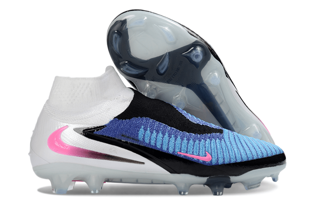 Chuteira Nike Phantom 6 Elite FG - Branca, Azul e Rosa - Attack Pack - MAGNUM SPORT*