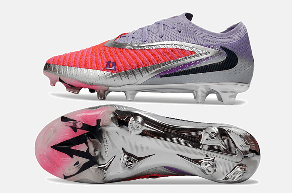 Chuteira Nike Phantom 6 Elite FG - Vermelha, Prata e Roxa - MAGNUM SPORT*