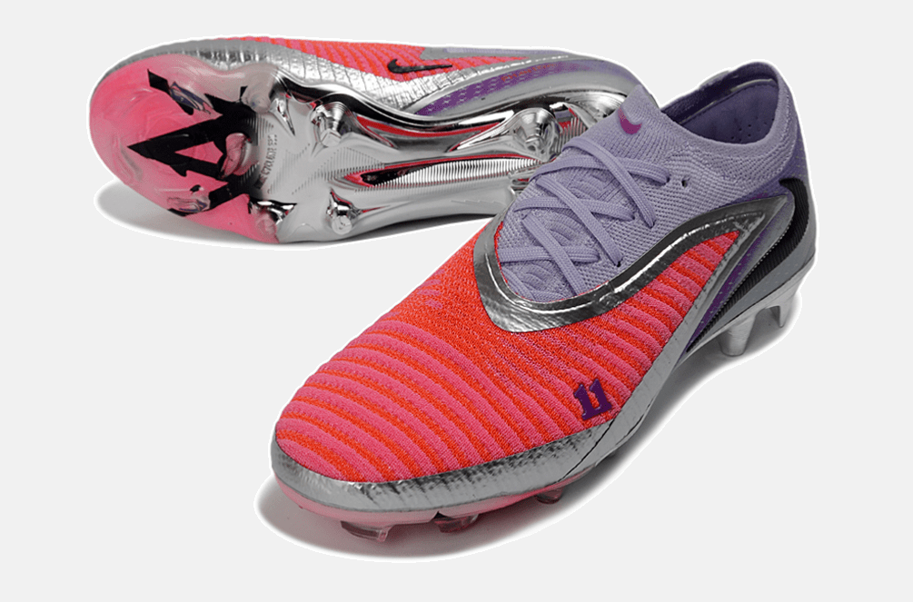 Chuteira Nike Phantom 6 Elite FG - Vermelha, Prata e Roxa - MAGNUM SPORT*