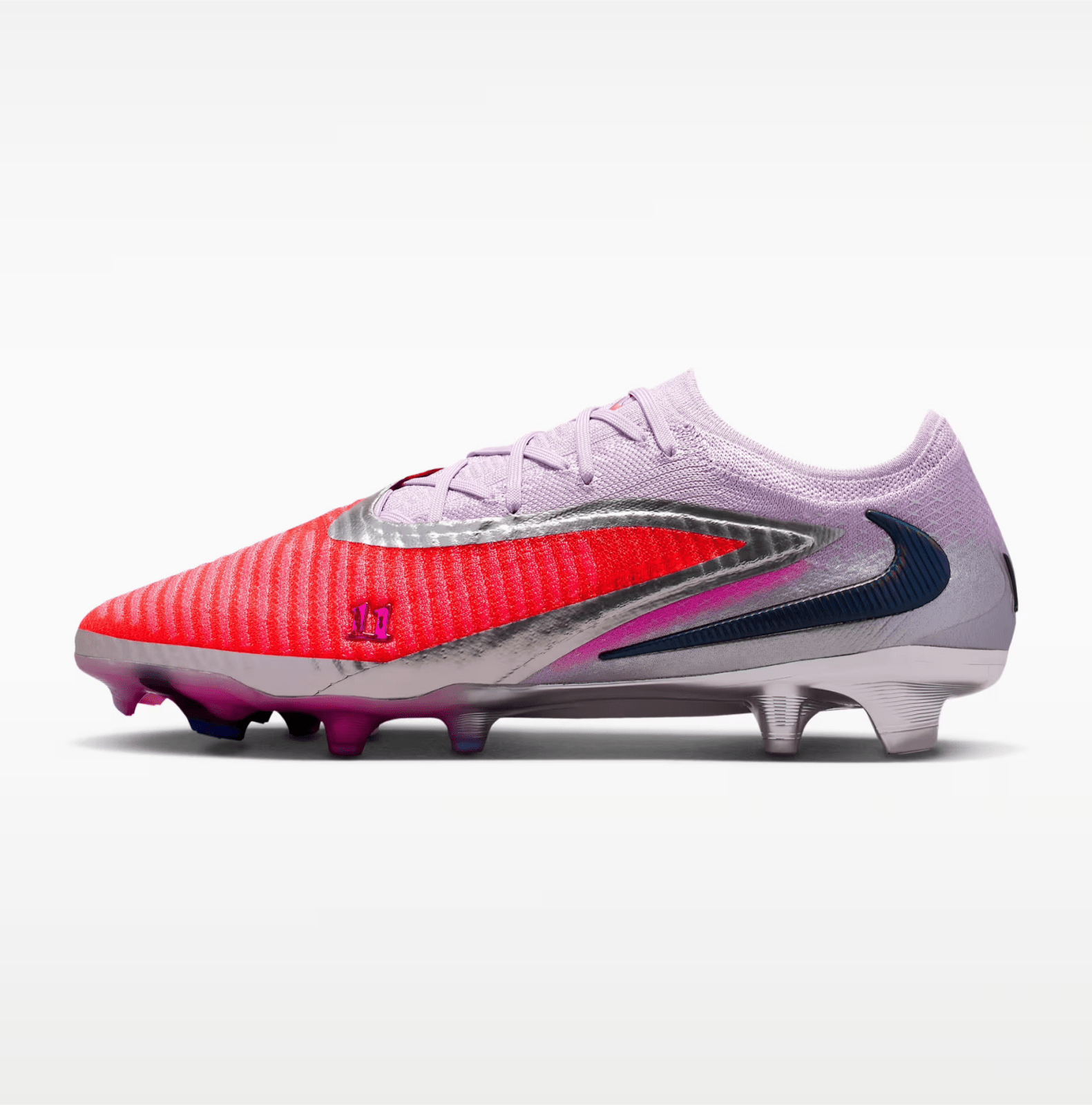 Chuteira Nike Phantom 6 Elite FG - Vermelha, Prata e Roxa - MAGNUM SPORT*