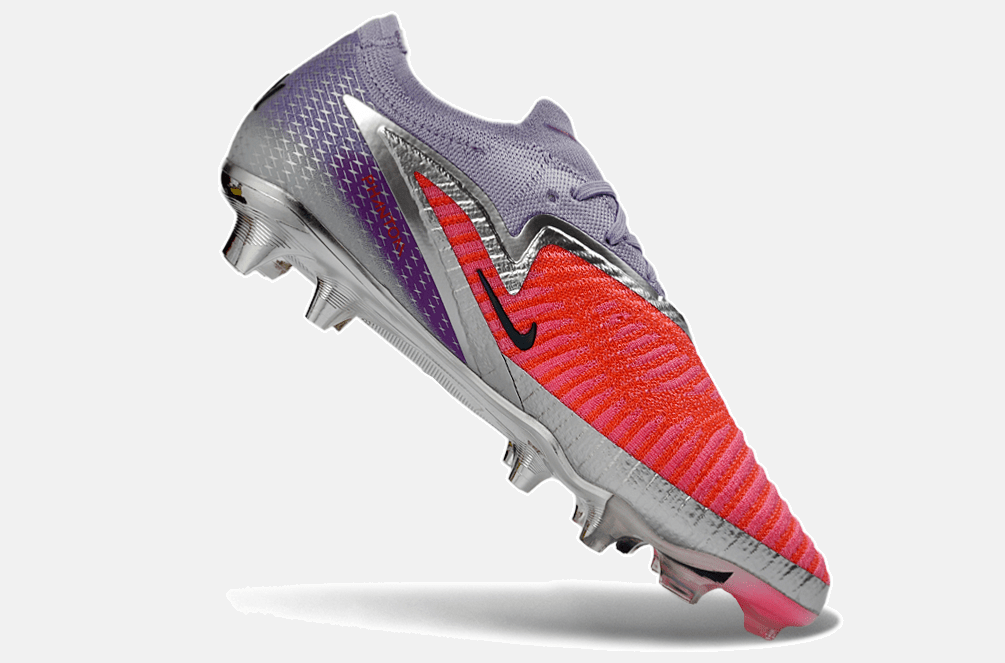 Chuteira Nike Phantom 6 Elite FG - Vermelha, Prata e Roxa - MAGNUM SPORT*