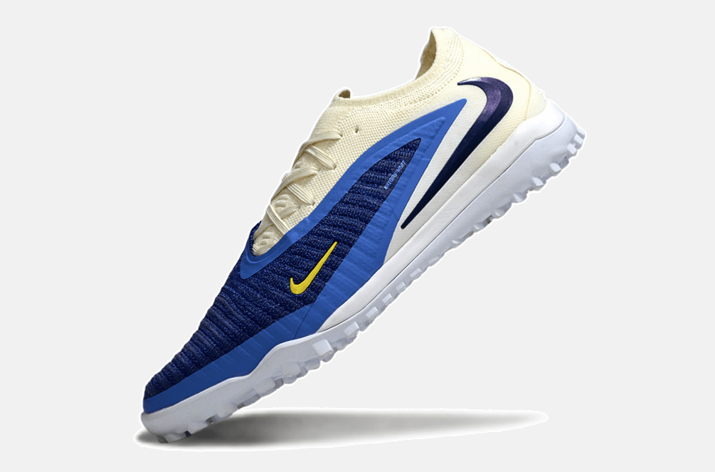 Chuteira Nike Phantom 6 Elite TF - Azul e Bege - Fear Nothing Pack - MAGNUM SPORT*