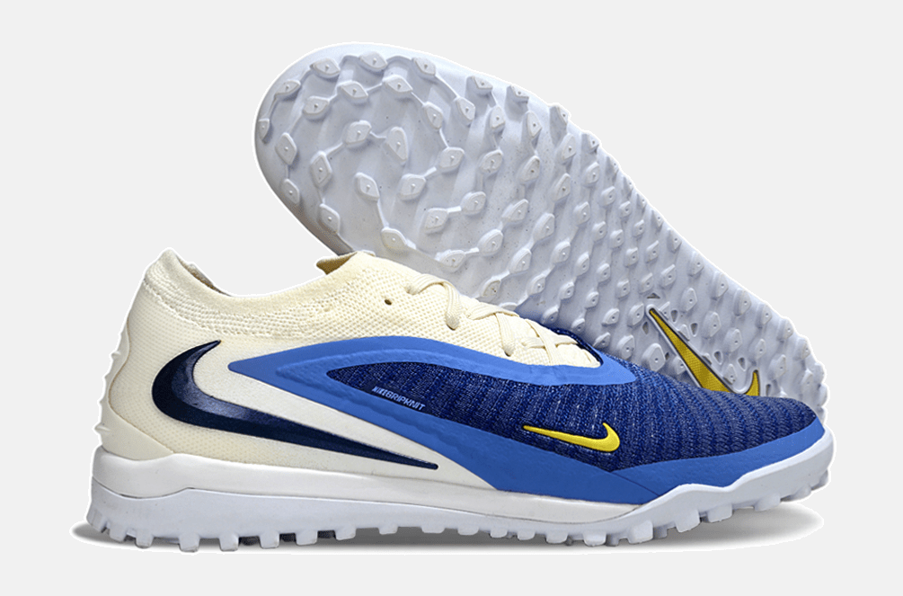 Chuteira Nike Phantom 6 Elite TF - Azul e Bege - Fear Nothing Pack - MAGNUM SPORT*