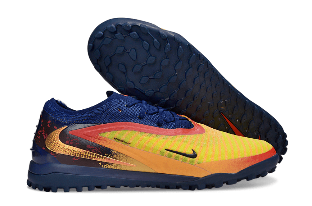 Chuteira Nike Phantom 6 Erling Haaland Elite TF - Laranja e Azul - MAGNUM SPORT*