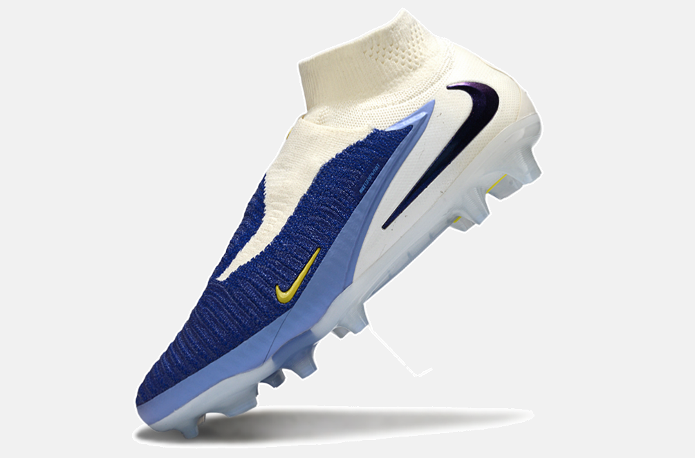 Chuteira Nike Phantom 6 Elite FG - Branca e Azul - Pack Fear Nothing