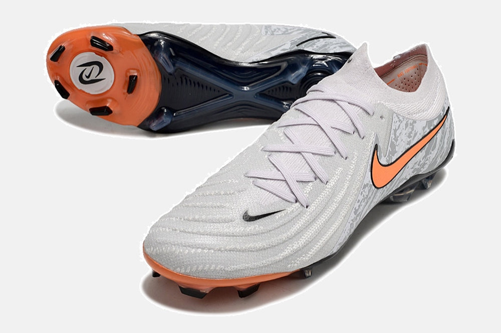 Chuteira Nike Phantom GX II FG - Cinza e Laranja - detalhe