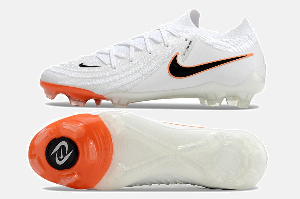 Chuteira Nike Phantom GX II FG - Branca e Laranja