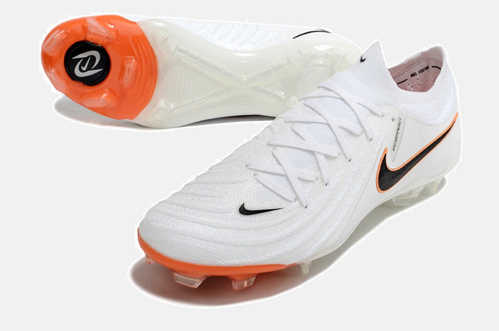 Chuteira Nike Phantom GX II FG - Branca e Laranja