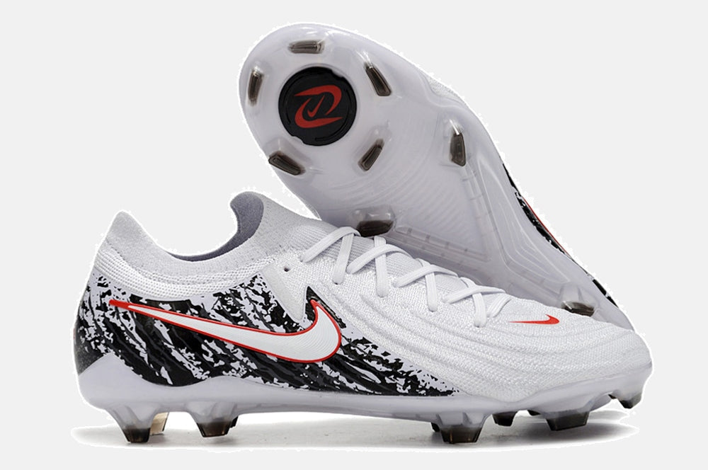 Chuteira Nike Phantom GX II FG - Branca, Preta e Vermelha