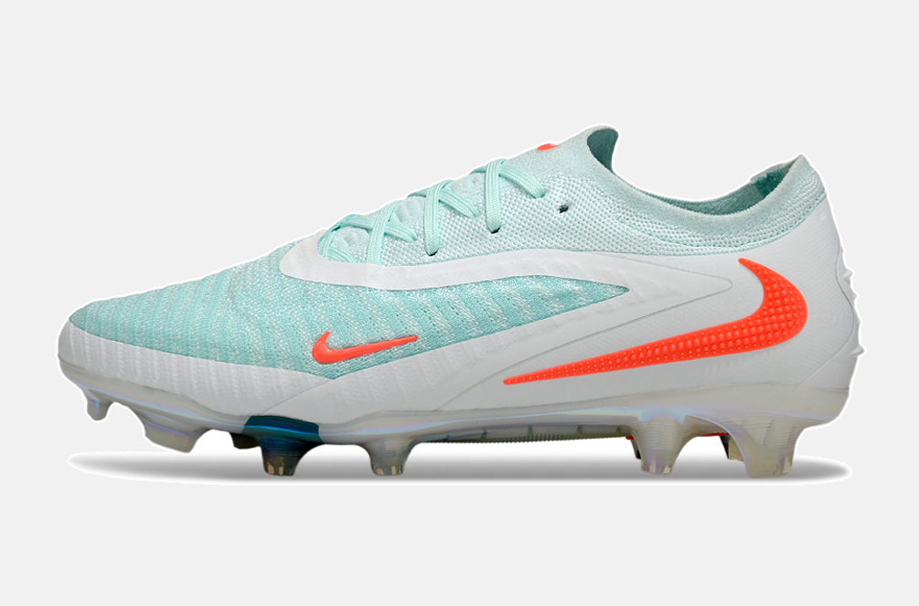 Chuteira Nike Phantom 6 Elite FG - Branco, azul e laranja