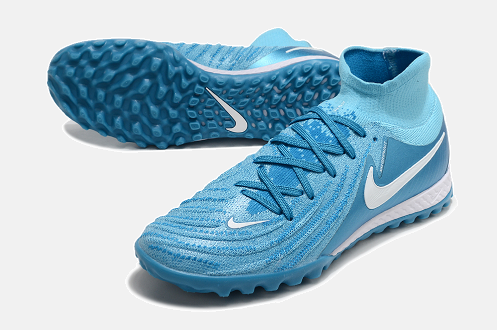 Chuteira Nike Phantom Luna TF - Azul e Branca