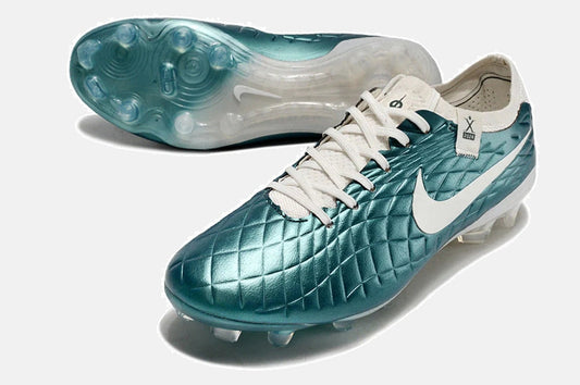 Chuteira Nike Tiempo Legend 10 FG - Azul - Edição Especial Esmeralda