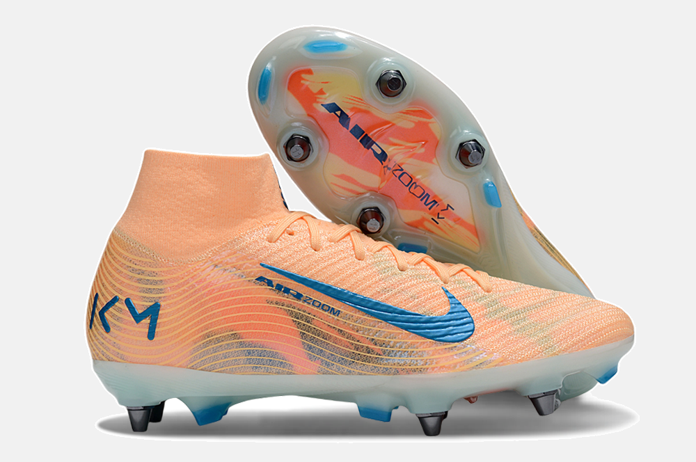 Chuteira Nike Zoom Mercurial SuperFly 10 Elite SG - Laranja e Azul
