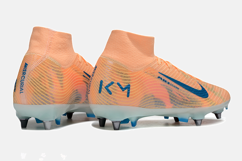 Chuteira Nike Zoom Mercurial SuperFly 10 Elite SG - Laranja e Azul