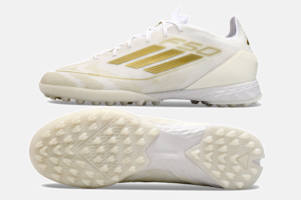 Chuteira Society Adidas F50.1 TF - Branca e Dourada - imagem 6
